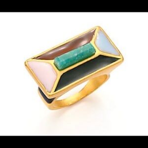 Paula Mendoza Hexagon Ring sz 6